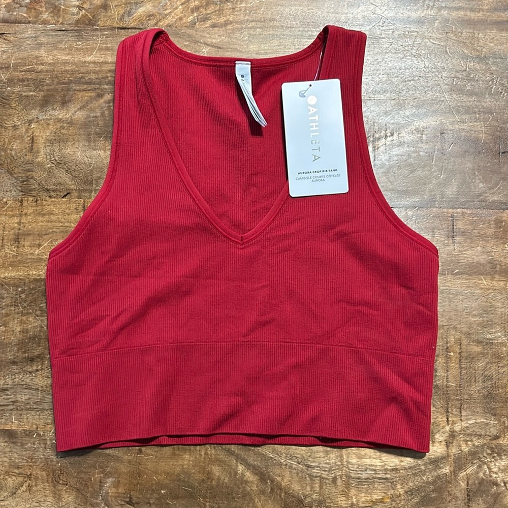 NEW Athleta Aurora Crop Rib Tank